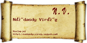 Nádasdy Virág névjegykártya