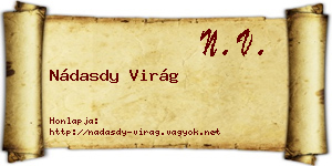Nádasdy Virág névjegykártya