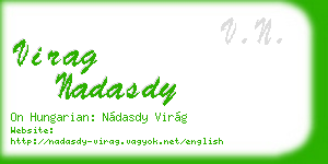 virag nadasdy business card